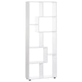 HOMCOM modernes vertikales Bücherregal-Design mit 8 Regalen, E1-Spanplatte, 70 x 24 x 178 cm, Weiß