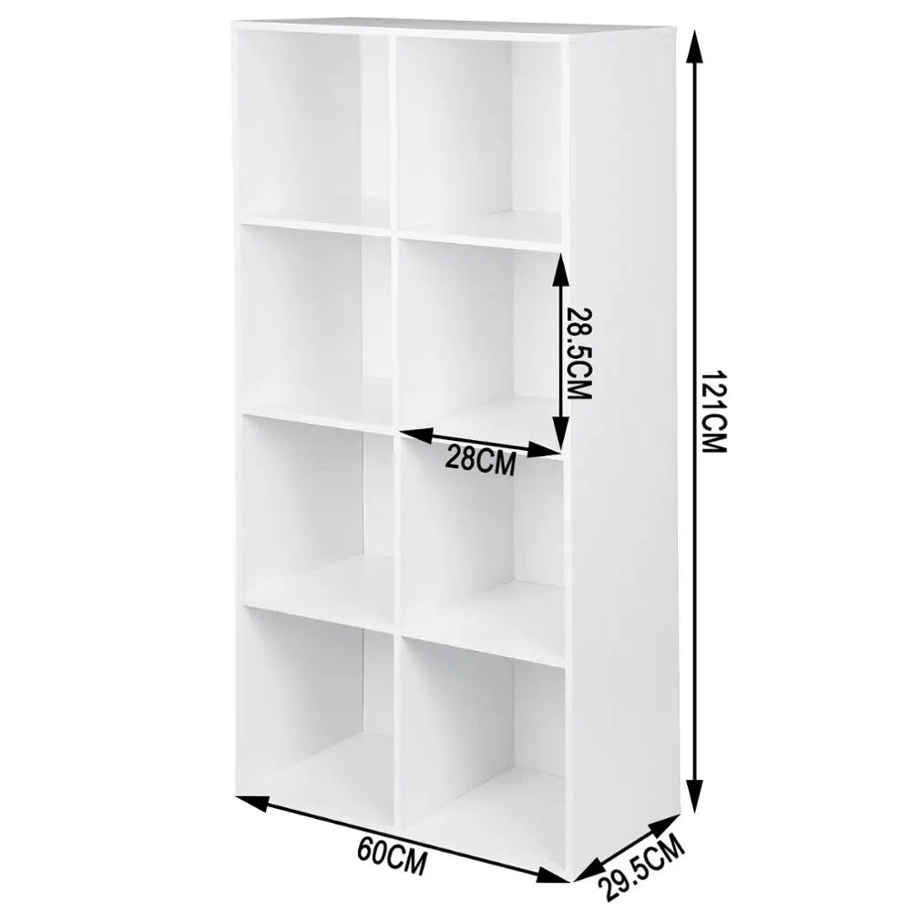 WOLTU 1 Stück Bücherregal, 8 Aufbewahrungswürfel, Buch-Display, freistehende Bücherregale, Organizer für Wohnzimmer, Schlafzimmer, Büro, Zuhause