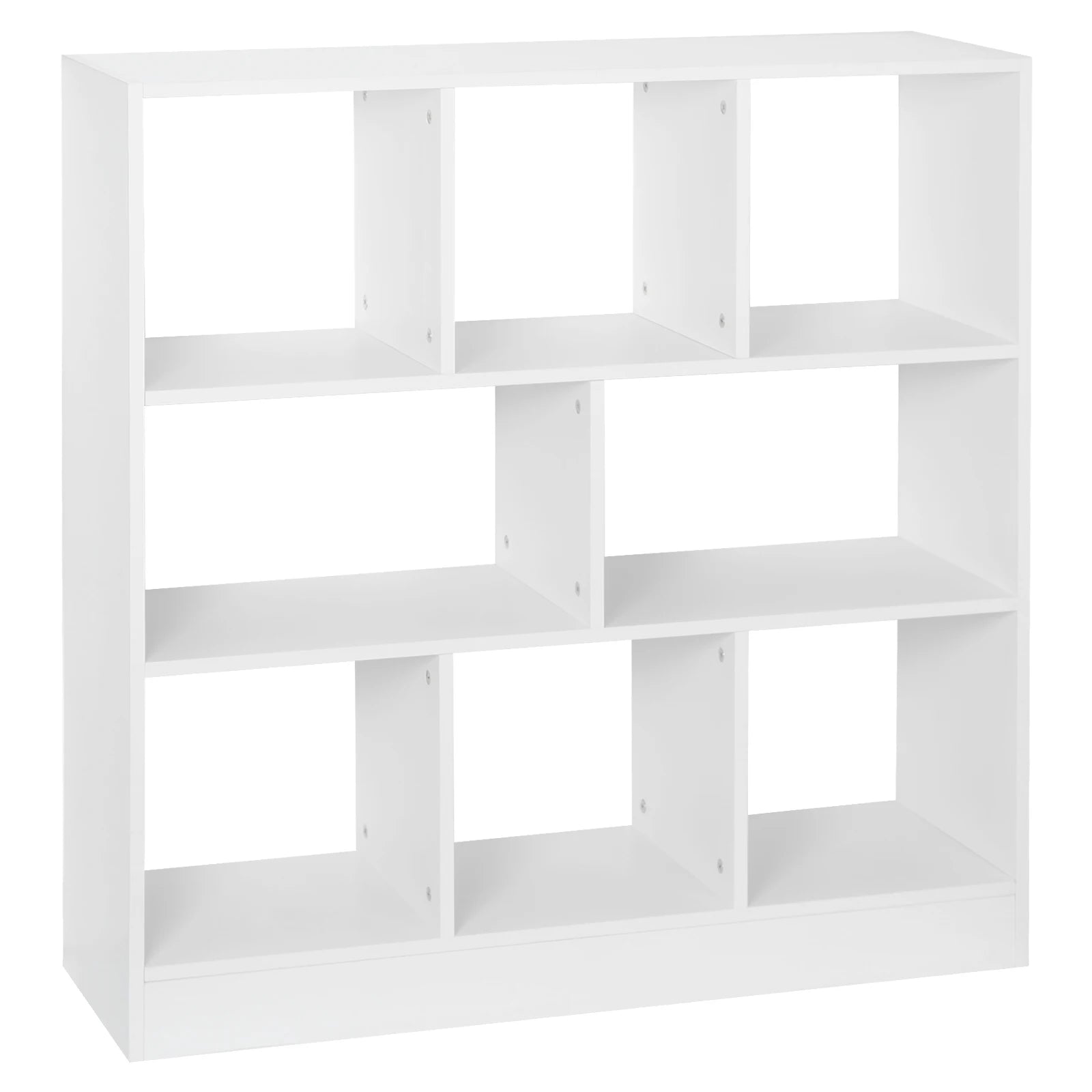 WOLTU Stehendes Aktenregal, weißes Bücherregal, Raumteiler mit 8 Fächern für Wohnzimmer, Kinderzimmer, Büro, Zuhause