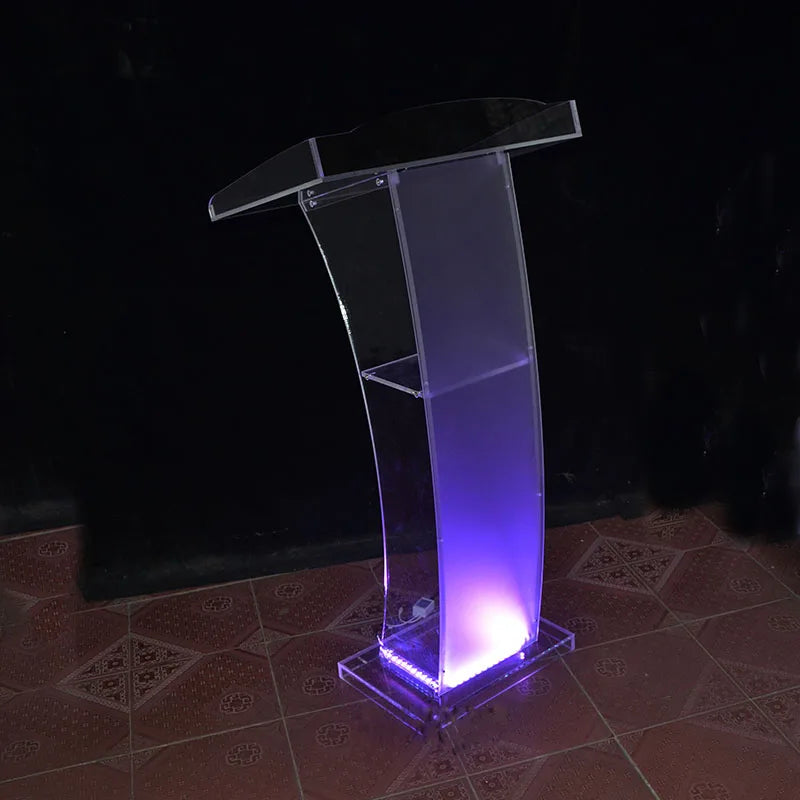 Acryl-Podium, Kirchenkanzel, moderne Rostrum-Auszeichnung, Empfangsplattform, Lautsprecherhalterung, sauberes transparentes Plexiglas