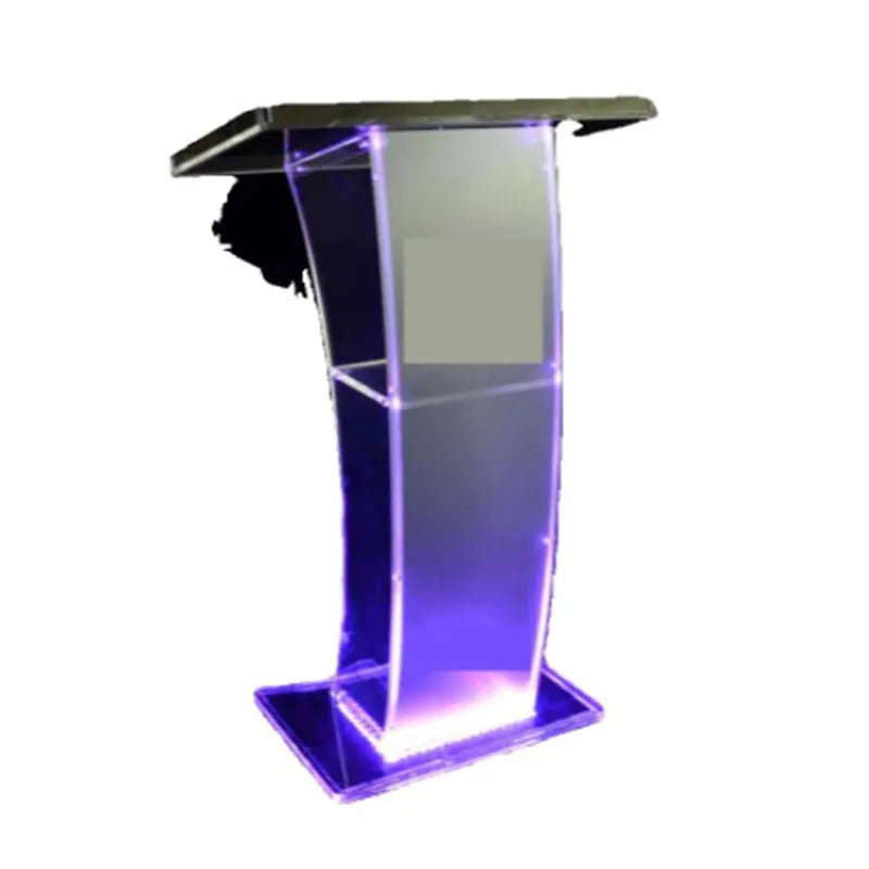 Acryl-Podium, Kirchenkanzel, moderne Rostrum-Auszeichnung, Empfangsplattform, Lautsprecherhalterung, sauberes transparentes Plexiglas