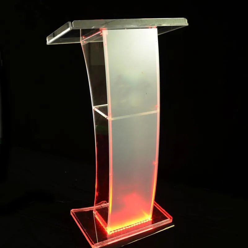 Acryl-Podium, Kirchenkanzel, moderne Rostrum-Auszeichnung, Empfangsplattform, Lautsprecherhalterung, sauberes transparentes Plexiglas
