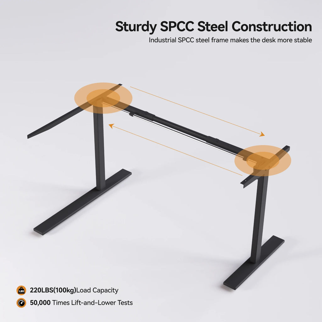 ThomP Deutschland Warehouse L-förmiger elektrischer Stehschreibtisch (höhenverstellbar 73–18 cm) – alternativer Sitz-/Stehschreibtisch zur Linderung von Nacken/Unterrücken, geräumiger Arbeits- und Arbeitsplatzhöhenve