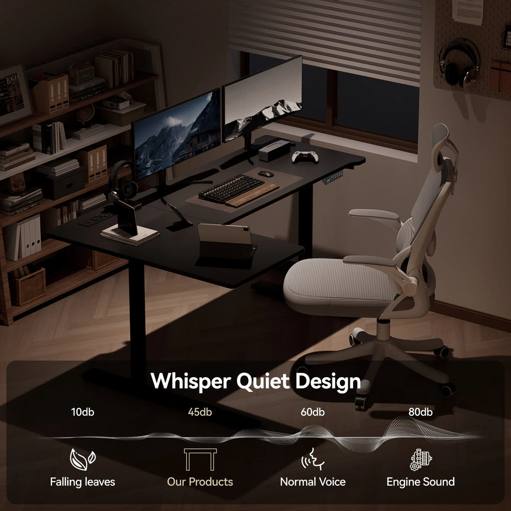 ThomP Deutschland Warehouse L-förmiger elektrischer Stehschreibtisch (höhenverstellbar 73–18 cm) – alternativer Sitz-/Stehschreibtisch zur Linderung von Nacken/Unterrücken, geräumiger Arbeits- und Arbeitsplatzhöhenve