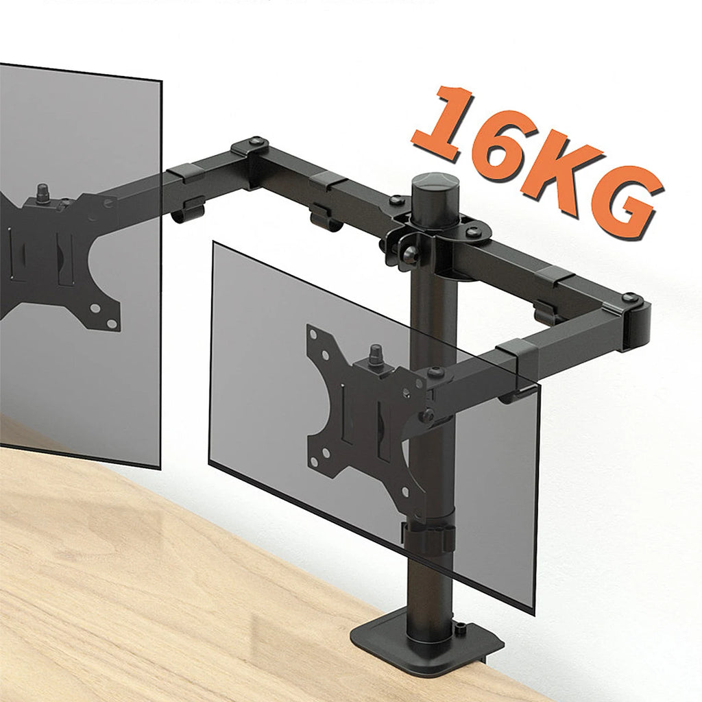 MS02N Laptop Desktop Dual Arm Computer Monitor Halterung 360° °   Drehbare höhenverstellbare Monitore unterstützen Halterungsständer für 10''-30''