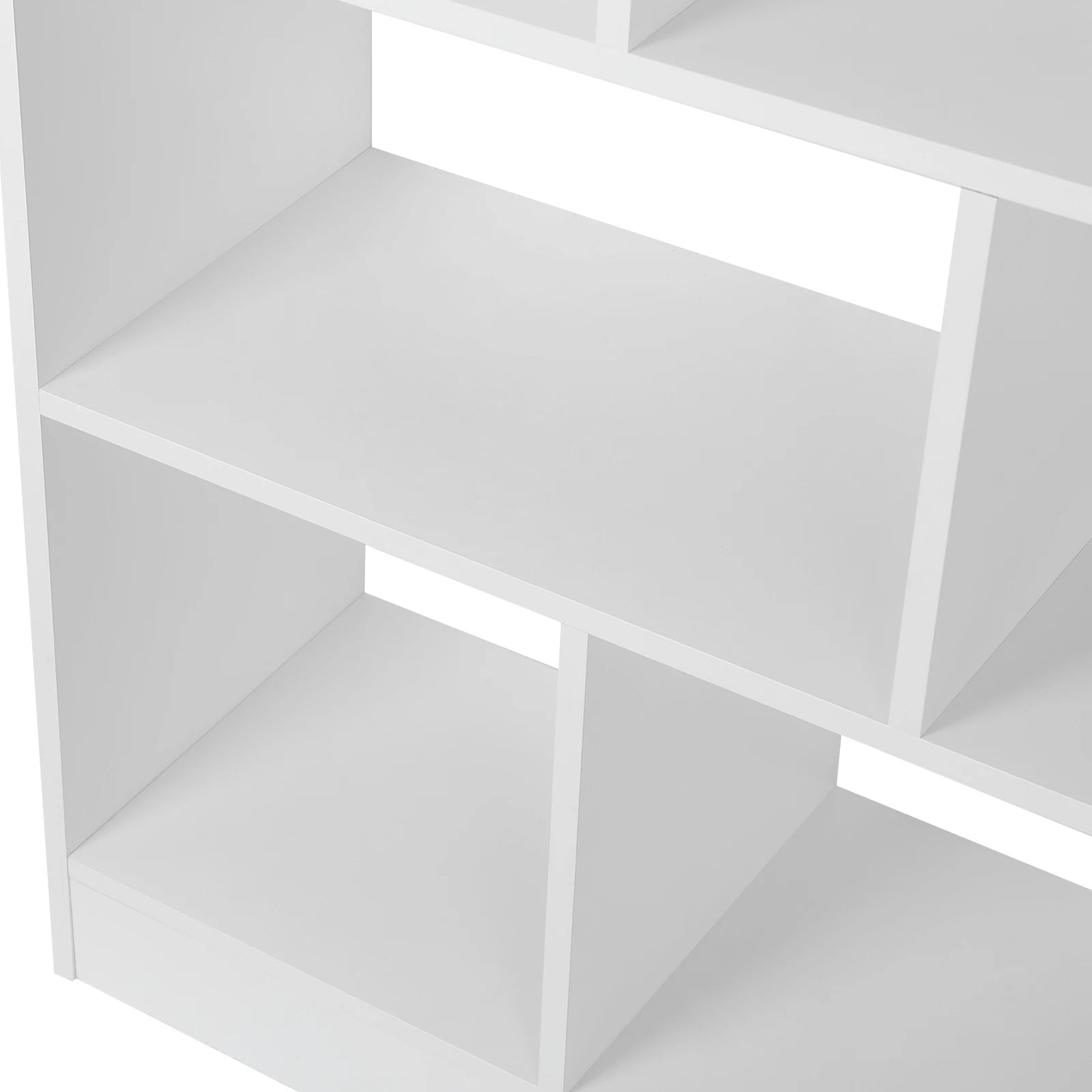 WOLTU Stehendes Aktenregal, weißes Bücherregal, Raumteiler mit 8 Fächern für Wohnzimmer, Kinderzimmer, Büro, Zuhause