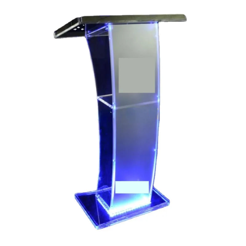 Acryl-Podium, Kirchenkanzel, moderne Rostrum-Auszeichnung, Empfangsplattform, Lautsprecherhalterung, sauberes transparentes Plexiglas